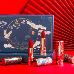 5 Colors Chinese Style Matte Velvet Lipstick Set Gift