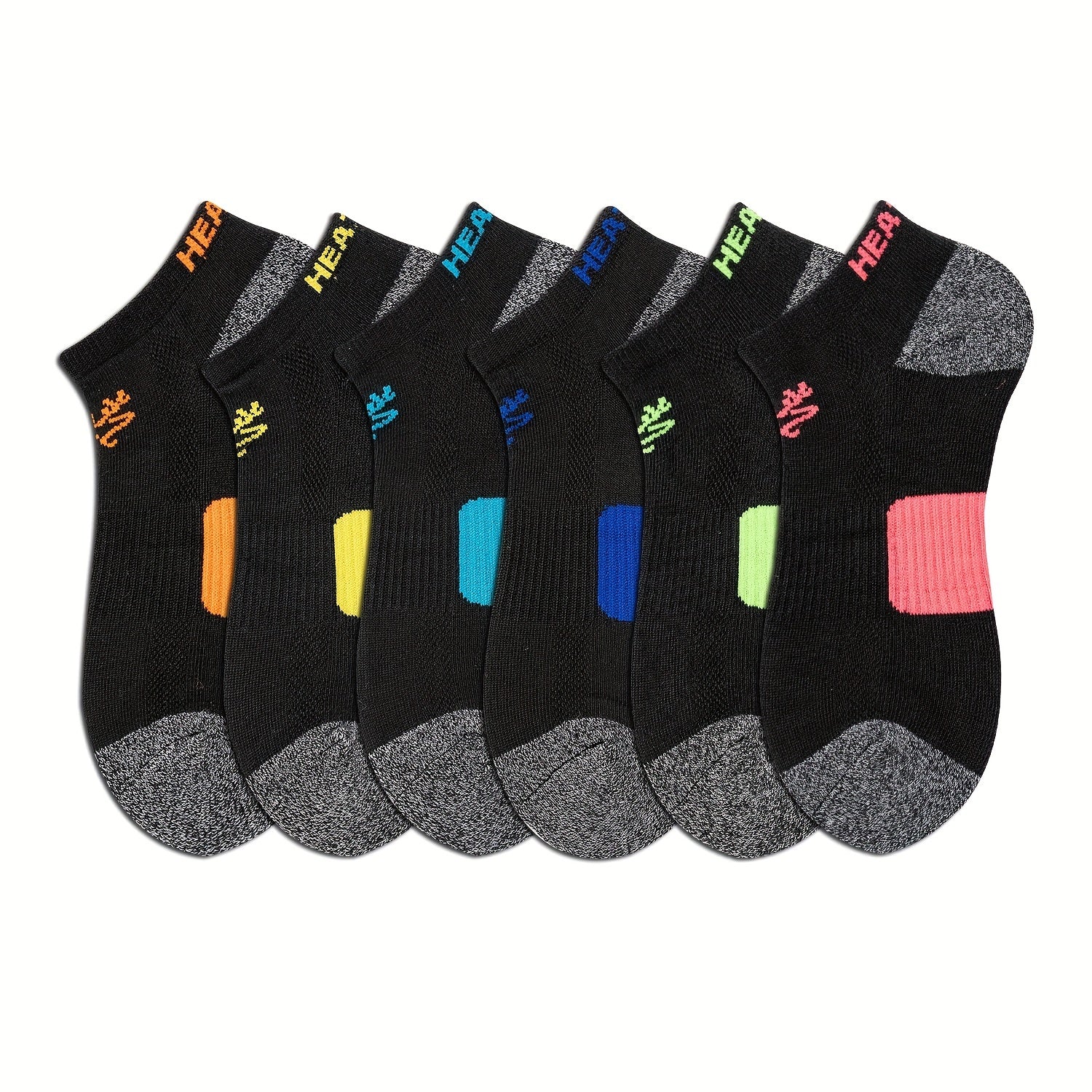 6 Pairs Letter Print Sports Socks Low Cut Ankle Socks Women's Stockings