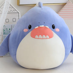 2pcs Shark Plush Dolls Cartoon Animal Shape Soft Stuffed Animals