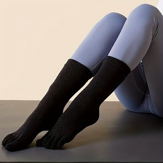 Mid Calf Yoga Socks Anti-Skid Gripper Sports Socks