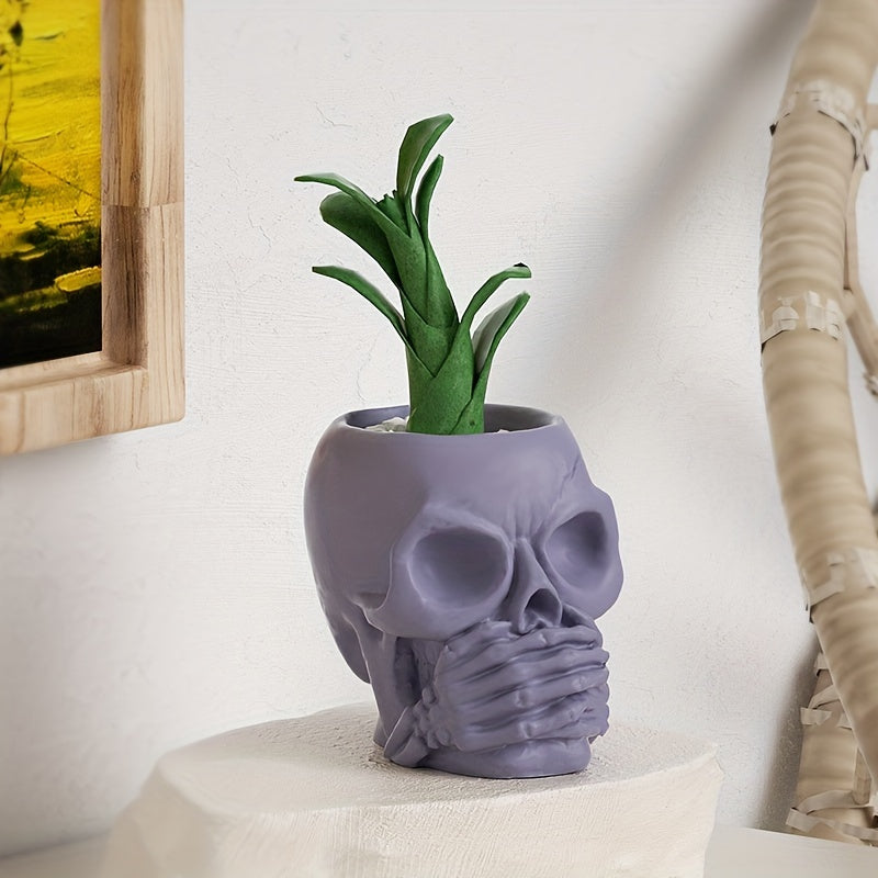 Large Halloween Skull Storage Box Resin Mold for Epoxy Resin