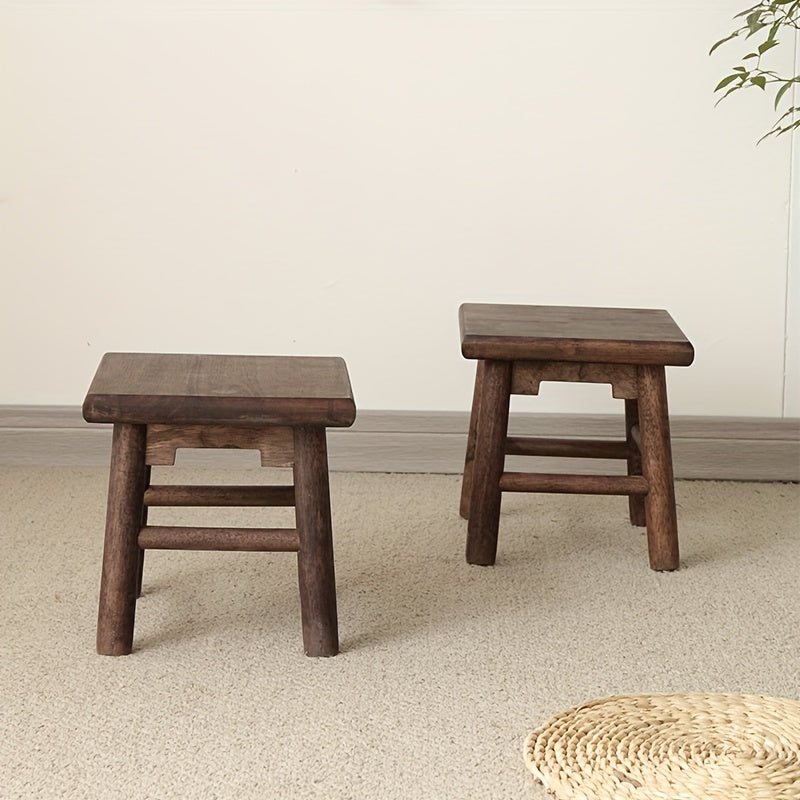 Antique Wooden Stool Sandalwood Walnut Board Stool Adult Small