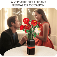 1pc Rose Bouquet Building Blocks - Anniversary Thanksgiving Gift