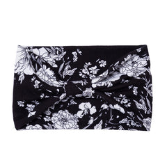 Boho Headband Wide Brimmed Hair Scarf Floral Elastic Turban