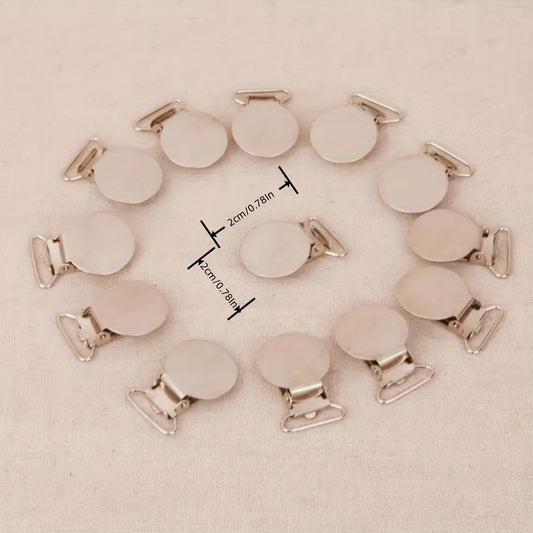 10pcs Round Shape Pacifier Clips Pacifier Holder with Plastic Insert