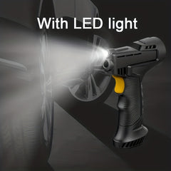 120W Portable Car Air Compressor Inflator Handheld Pump LED Light