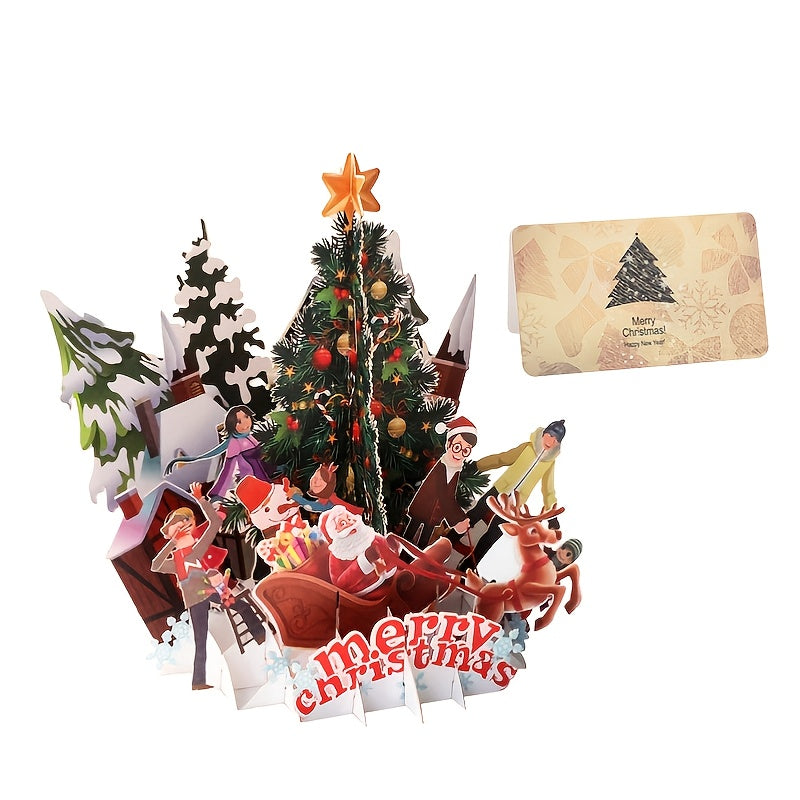 3D Pop Up Card Christmas Party Merry Christmas Greeting Card