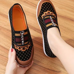 Floral Pattern Slip-On Canvas Shoes for Women