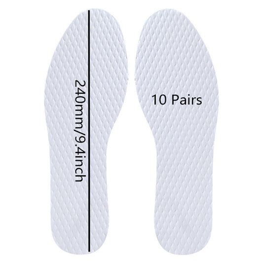 10 Pairs Thin Disposable Shoe Inserts for Men Women Hiking