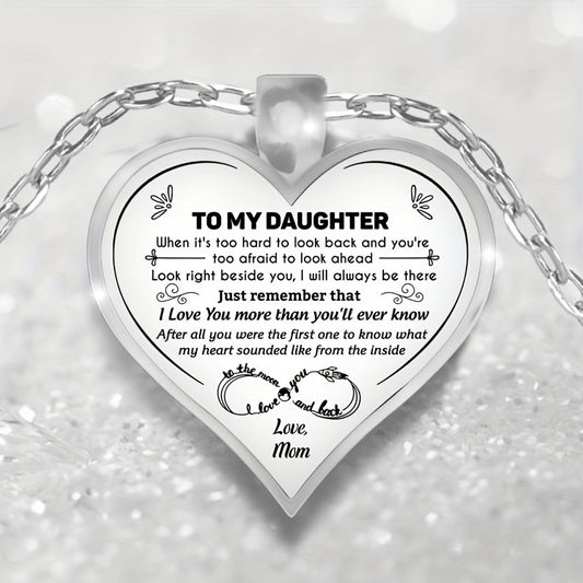 Heart Shaped Pendant Necklace for Daughter