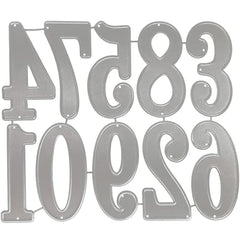 Numbers 0-9 Metal Cutting Dies 2 Inch Scrapbooking DIY Craft