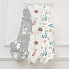 3 Pack Cartoon Printed Baby Crib Sheets Soft Microfiber Toddler Bedding
