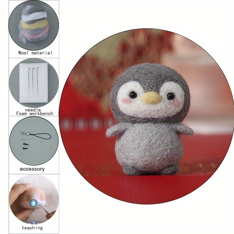 Small Animal Wool Felt DIY Set - Wool, Needles, Accessories