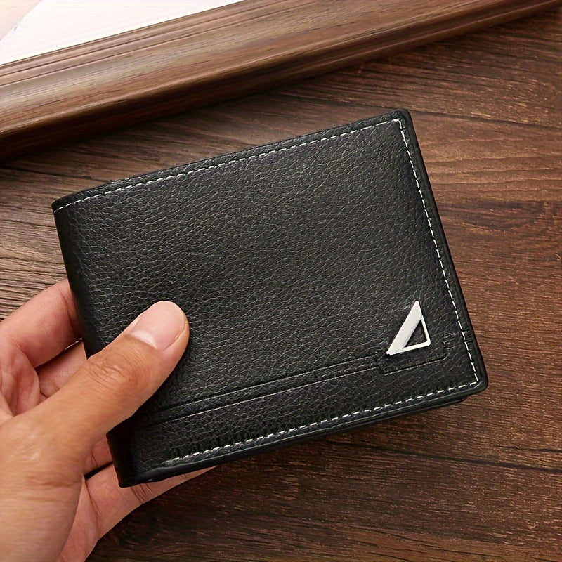 Men's Large Capacity Business Casual Wallet with Short Money Clip