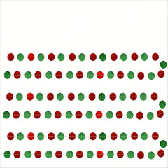 Red & Green Circle Dots Garland Christmas Party Decorations