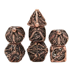 Skull Shaped Copper Dice Set for D&D RPG MTG - Math Teaching