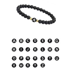 Alphabet Beaded Bracelet Stretch Beads Hand Jewelry Personalized Gift