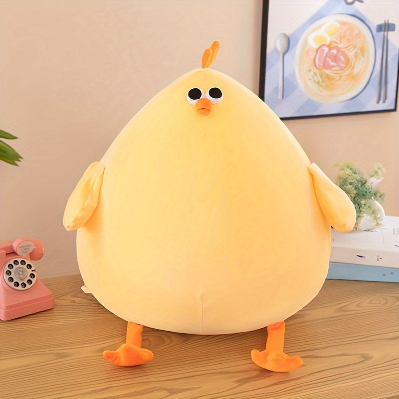 Yellow Chicken Stuffed Toy Comfort Doll Throw Pillow