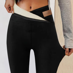  Sports Leggings Women's Plus High Rise Fleece Lined Leggings