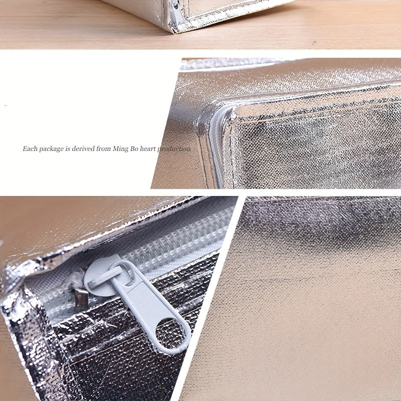 Portable Aluminum Foil Insulated Bag Non-woven Fabric Tote Bag