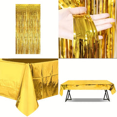 Rose Birthday Party Decoration Kit with Fringe Curtain & Balloons