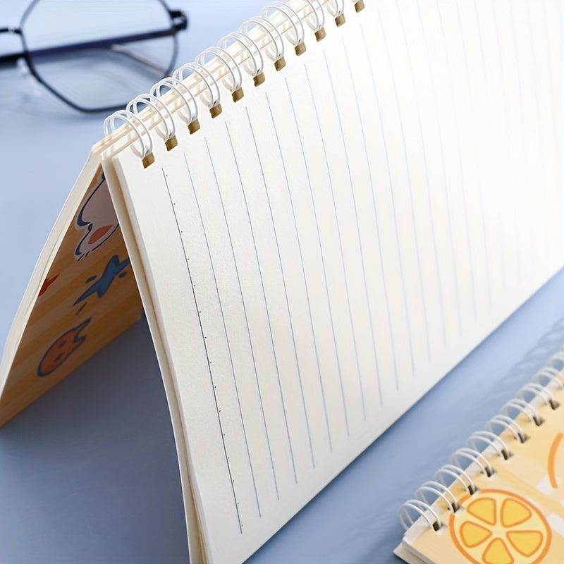 4pcs A5 Cartoon Coil Notebooks for Students & Creatives