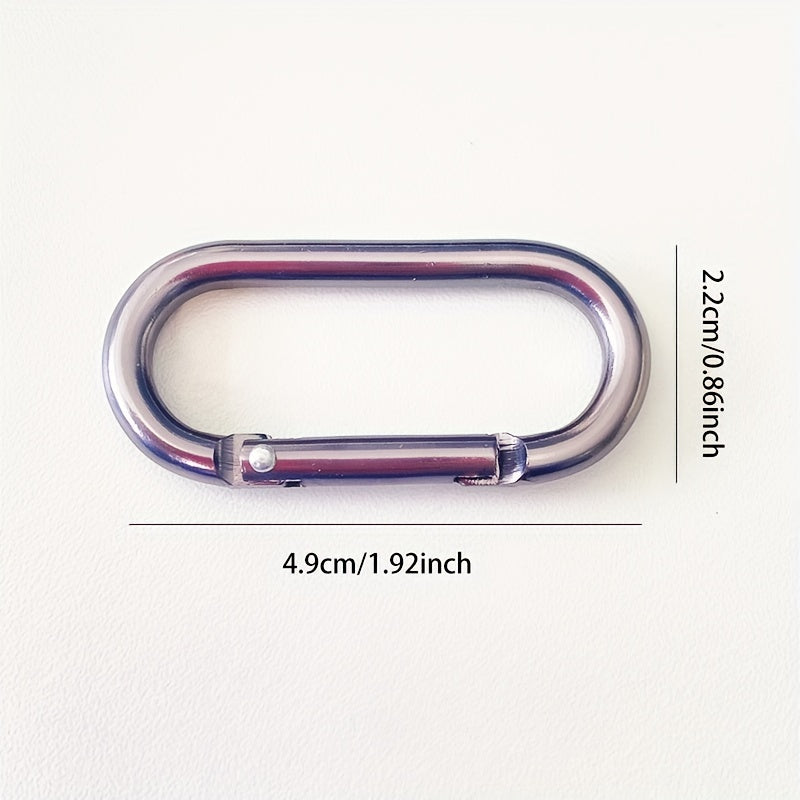 10pcs Metal Carabiner Keychains for Outdoor Adventures