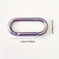 10pcs Metal Carabiner Keychains for Outdoor Adventures