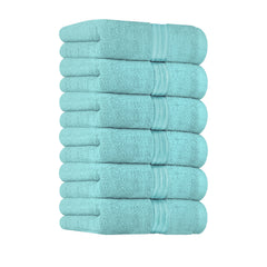 6pcs Absorbent Hand Towel Soft Cotton Set For Bath Hand Gym 69 Teal