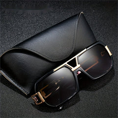 Men's Square Sunglasses Large Frame UV Protection Eyewear