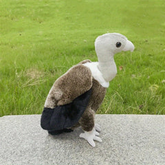 Realistic Vulture Plush Toy Durable Soft Grey Stuffed Animal