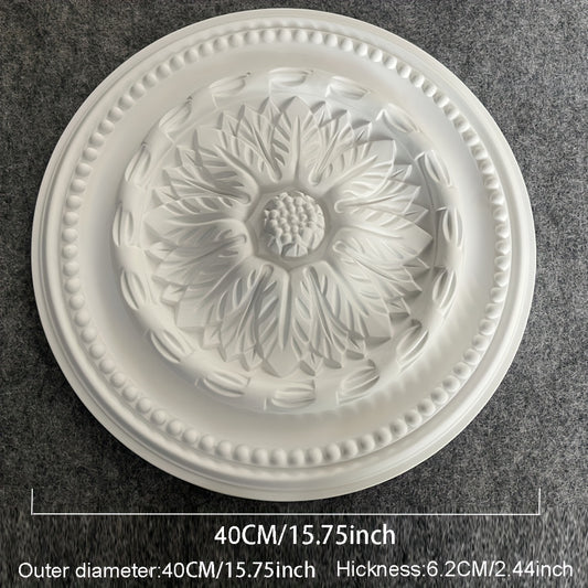 French PU Lamp Panel Round Ceiling Decoration European Gypsum Chandelier Base
