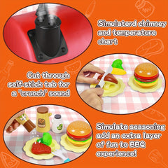 Kids Play Kitchen Toy Grill BBQ Kitchen Playset Outdoor Toy