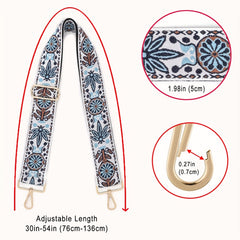 Embroidered Shoulder Strap Replacement Handbag Adjustable Wide Shoulder Strap