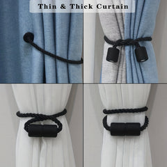 2pcs Magnetic Curtain Tiebacks Modern Rope Tiebacks For Drapes