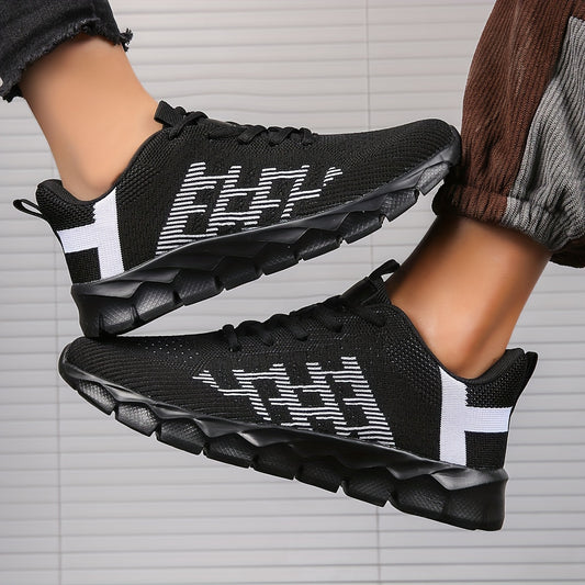 Breathable Flying Woven Running Shoes Wear Resistant Non Slip Sneakers