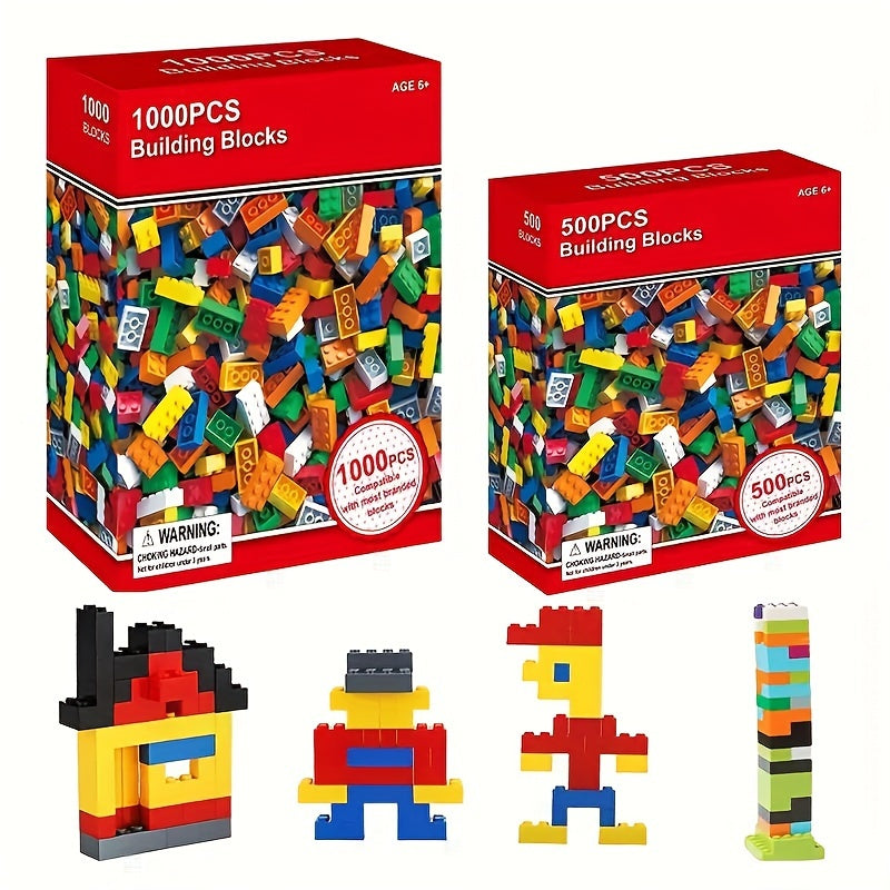 Kids Building Bricks Kit in Classic Colors for Creative Play