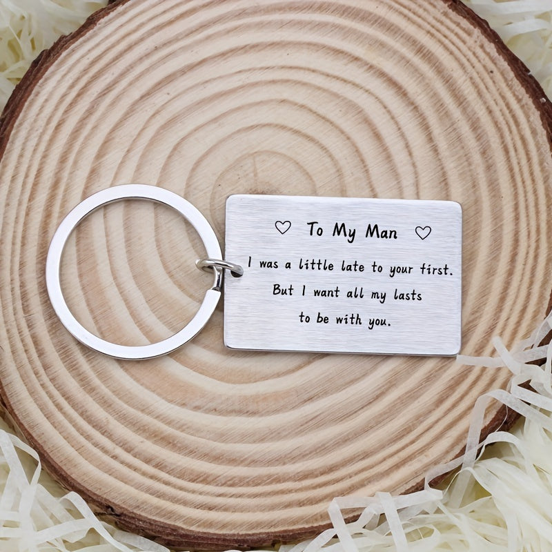 Engraved Love Quote Keyring For Men - Couples Gift