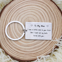 Engraved Love Quote Keyring For Men - Couples Gift