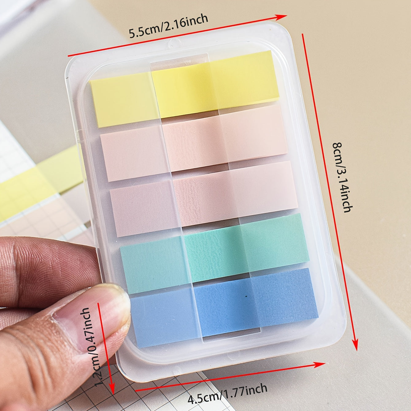 100 Sheets PET Sticky Notes Index Stickers Boxed