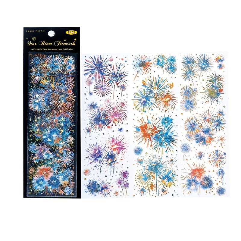 Vibrant Fireworks Instant Series Stickers for Crafts and Art