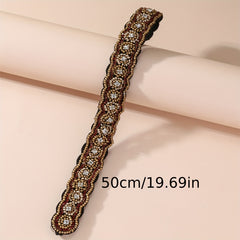 Bohemian Beaded Nail Beads Hand Sewing Beads Rhinestone Hairband