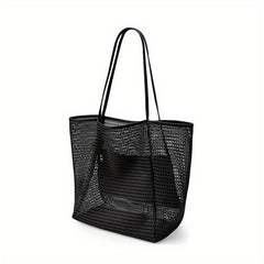 Large Capacity Mesh Beach Bag Grocery Shopping Bag Swimming Storage Bag