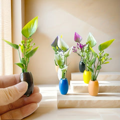 Mini Green Plant Potted Simulation Flower for Dollhouse Ornaments