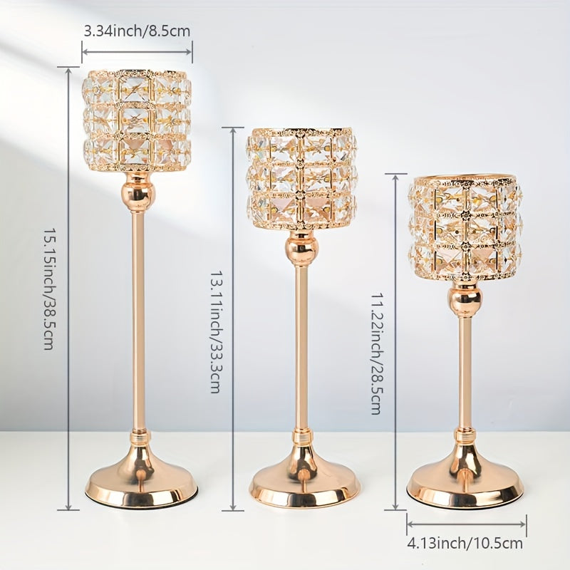 Crystal Candle Holders for Table Centerpieces, Home Decor, Wedding Party