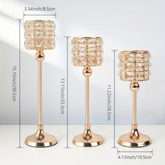 Crystal Candle Holders for Table Centerpieces, Home Decor, Wedding Party