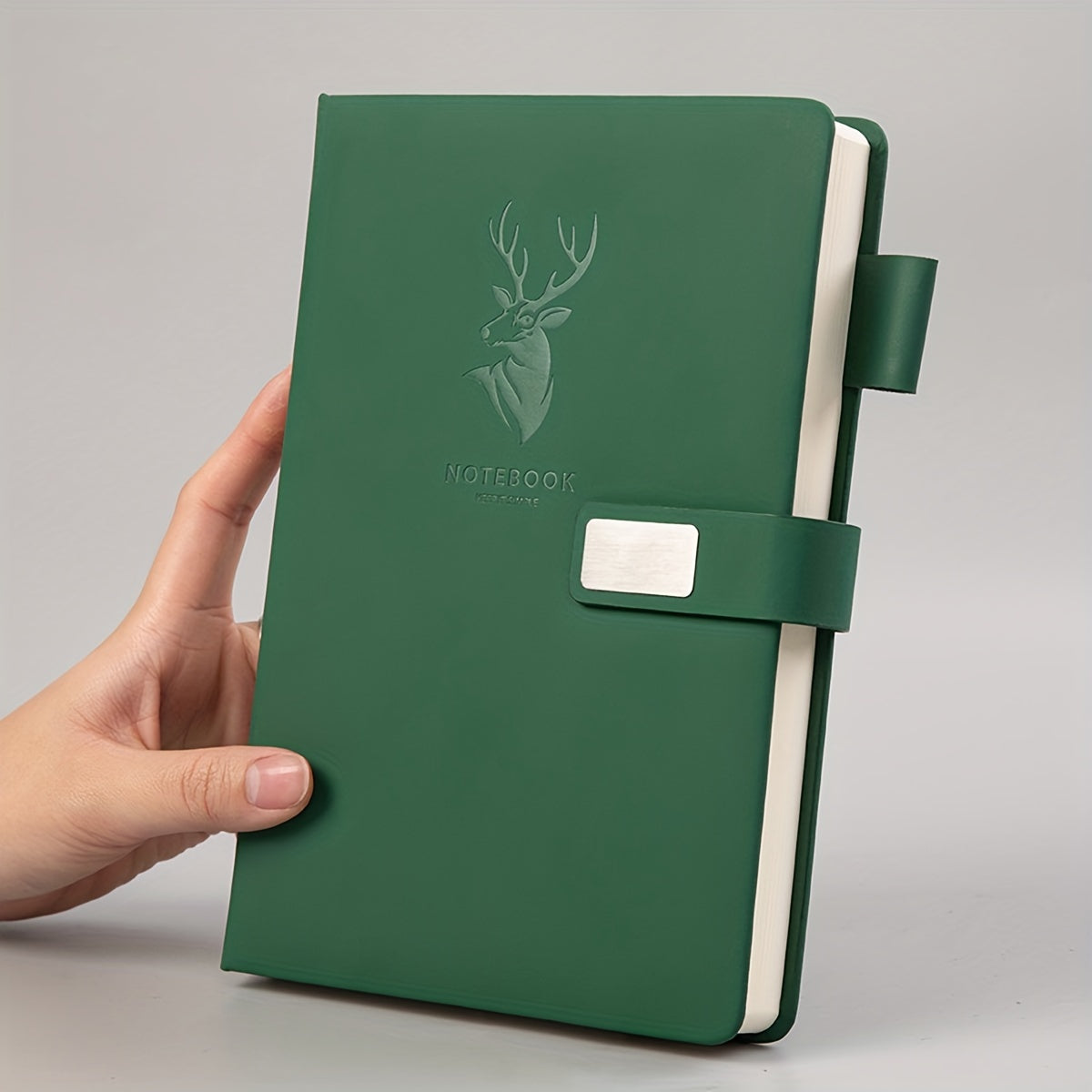 A5 360-Page Faux Leather Buckle Notebook - Home Office & Study Notepad