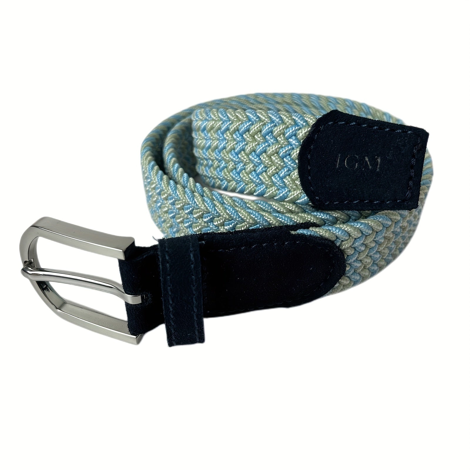 Elastic Braided Belt Pin Buckle Stretch Belt Canvas Waistband