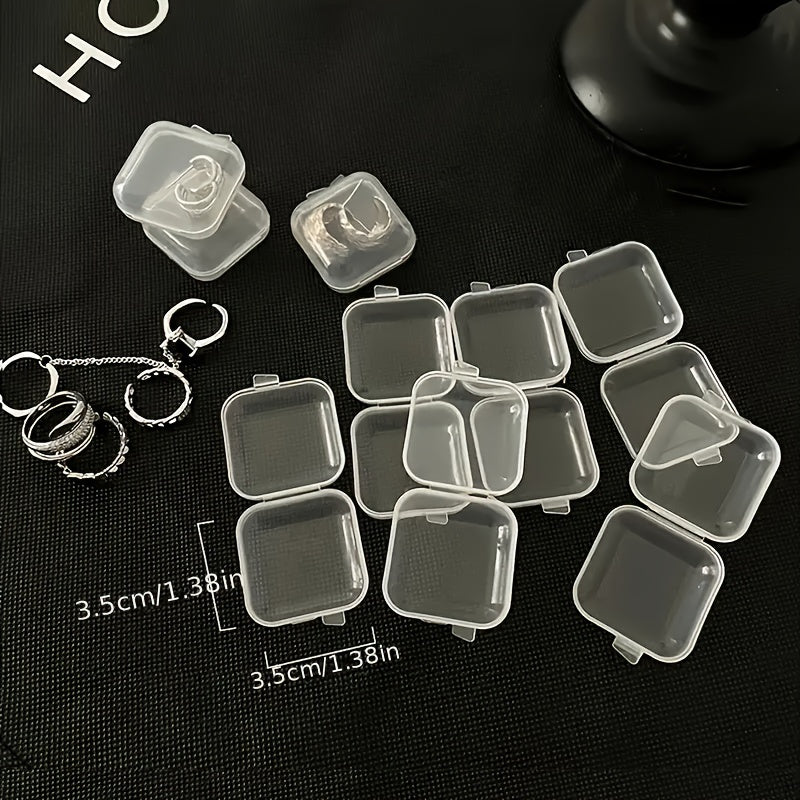 Clear Plastic Storage Box for Jewelry Earrings Necklaces