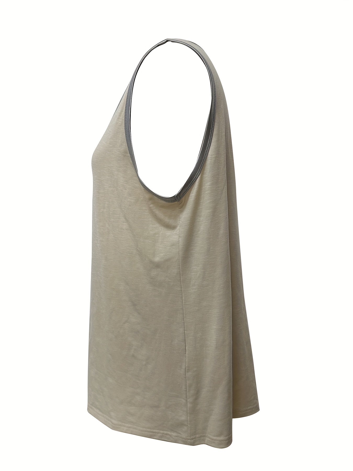  Solid V Neck Tank Top